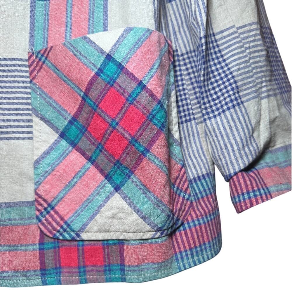 Country Suburbans Blazer 14‎ Multi Plaid Single Button Vintage Preppy Academic - Picture 3 of 8